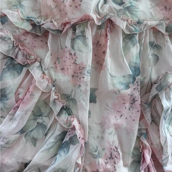 Floral Ruffle Cutout Dress - Picture 4 of 10